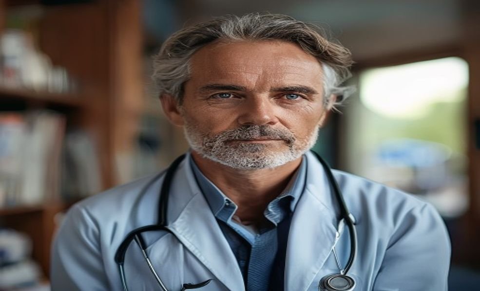 Médico revisando resumen automático de historia clínica en pantalla digital